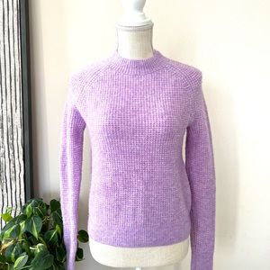 Banana Republic Womens Sweater Wool Blend Mock Neck Lavender Purple. Small sz.